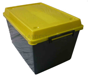 45L Storage Box Black & Yellow